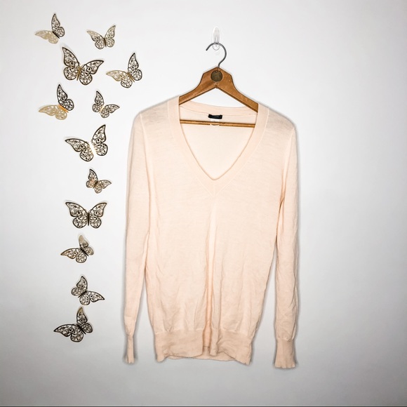 J. Crew Sweaters - 🦋🌙 J. CREW x Merino Wool Pale Pink VNeck Sweater